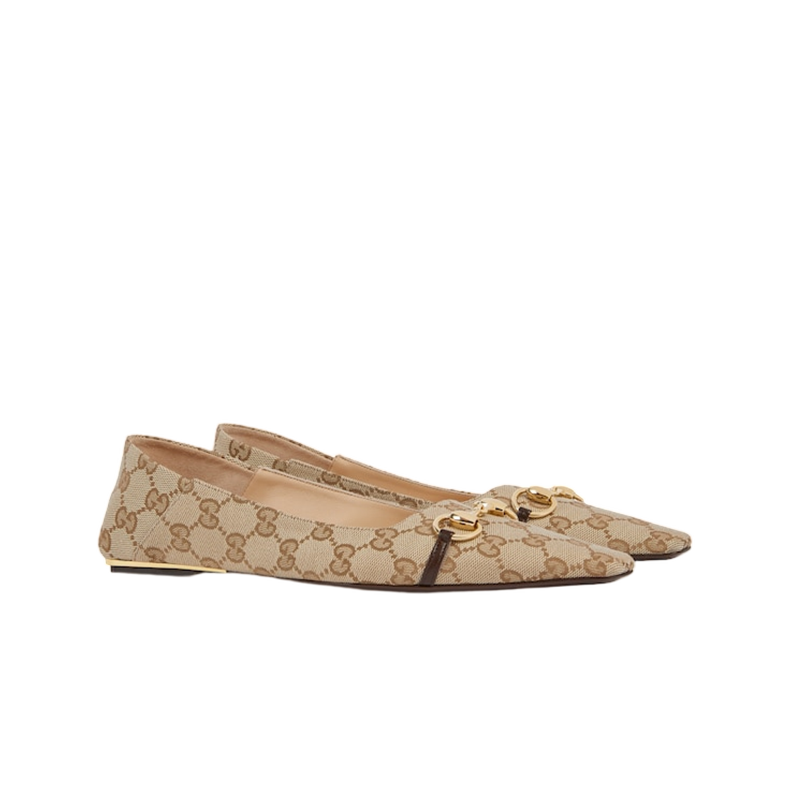 (W) 구찌 비토리아 발레리나 샌드 다크 브라운((W) Gucci Vittoria Ballerina Sand Dark Brown) - 2