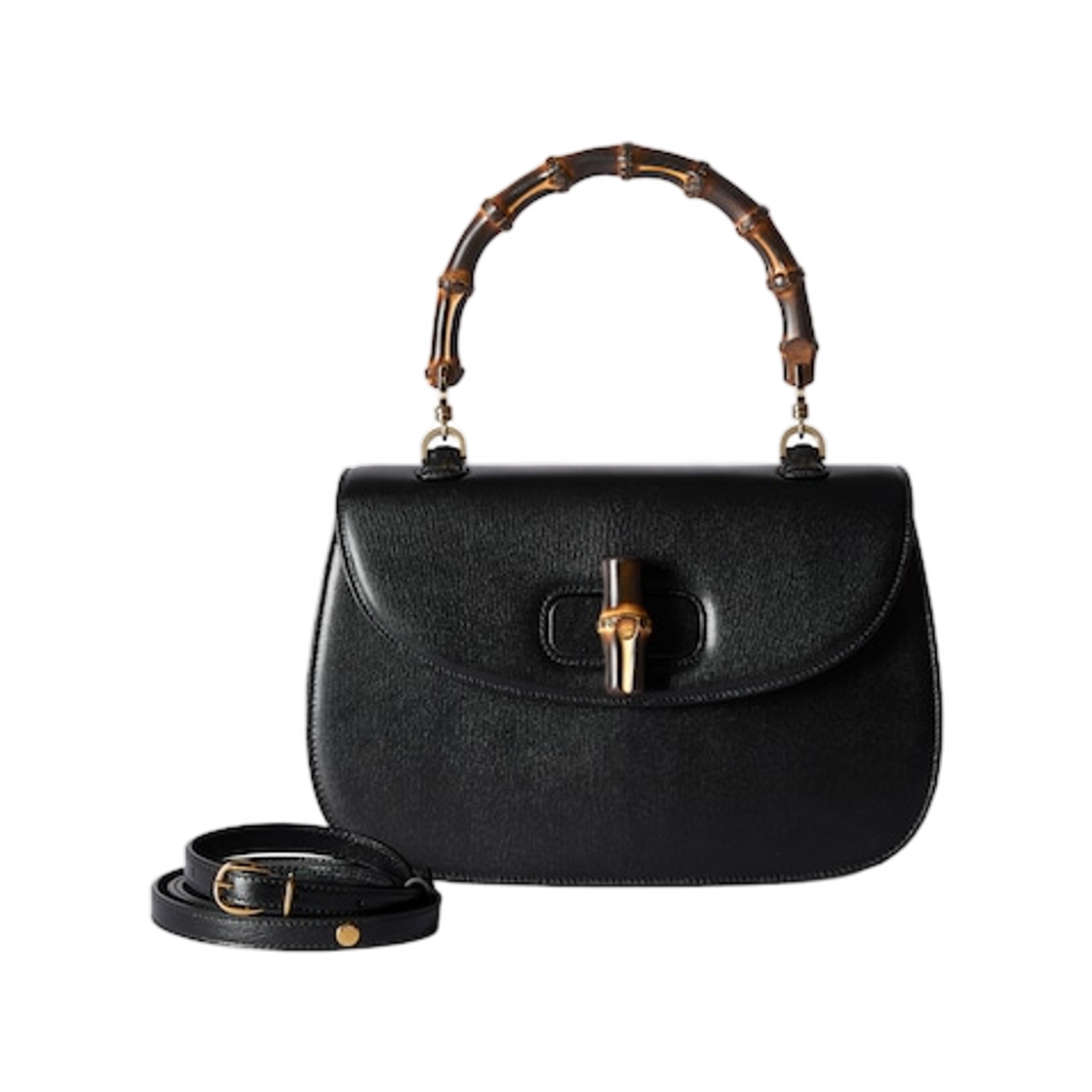 구찌 뱀부 1947 미디움 백 블랙(Gucci Bamboo 1947 Medium Bag Black) - 1