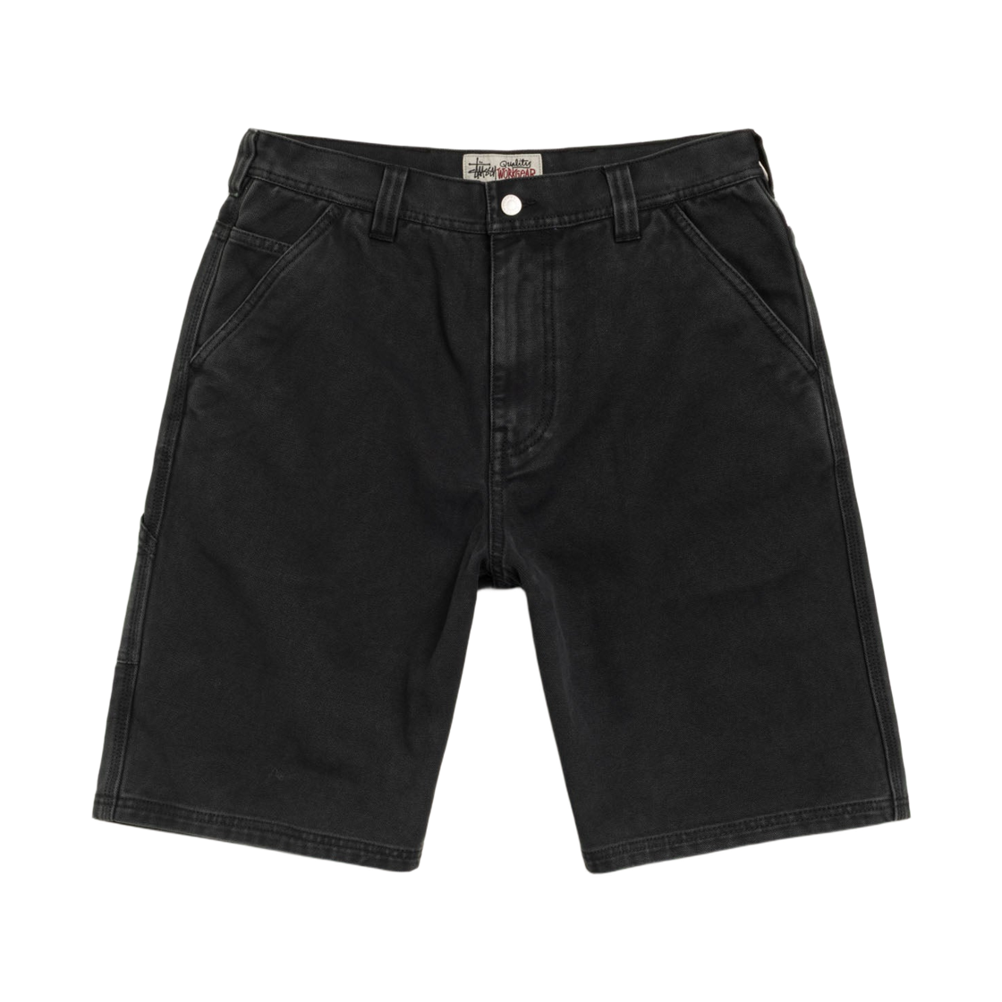 112327 Stussy Washed Canvas Work Shorts Black