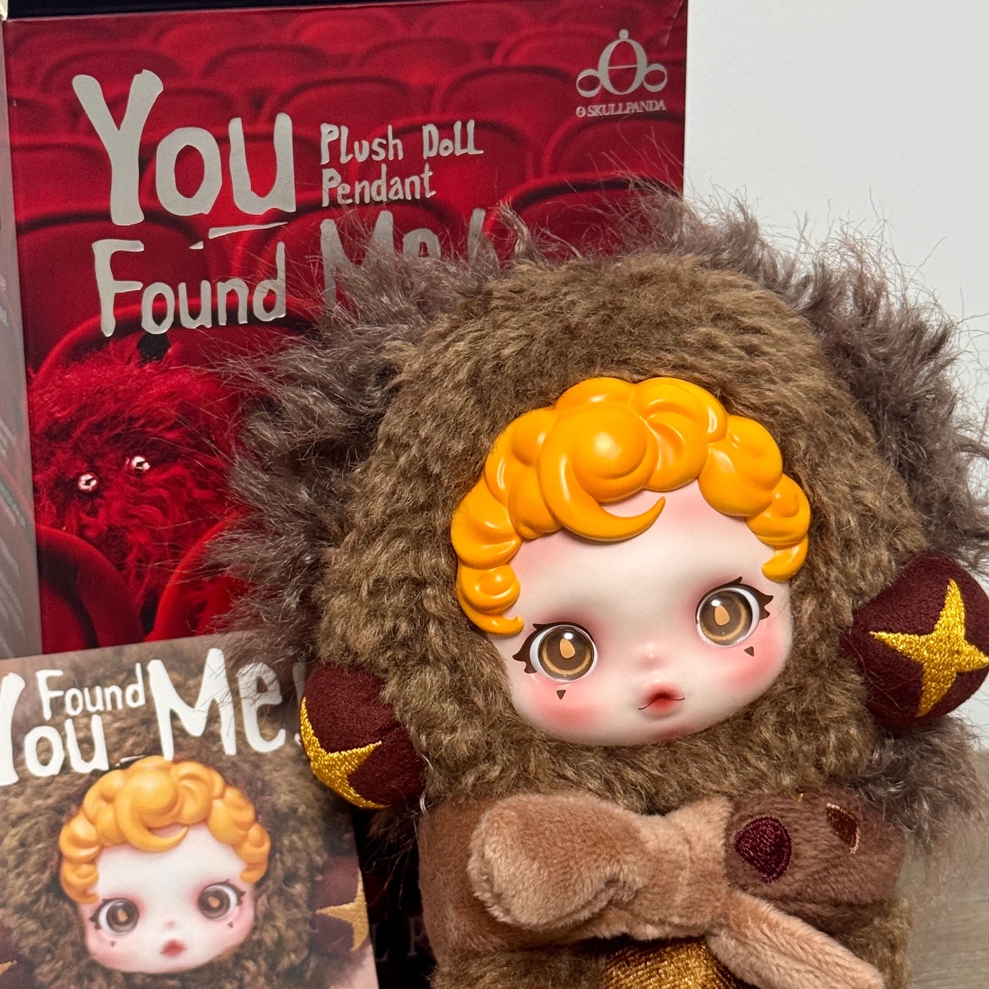 Pop Mart Skullpanda You Found Me ! Series Plush Doll Pendant Sneaky Chestnut (Opened Case) 착용 스타일 - 2