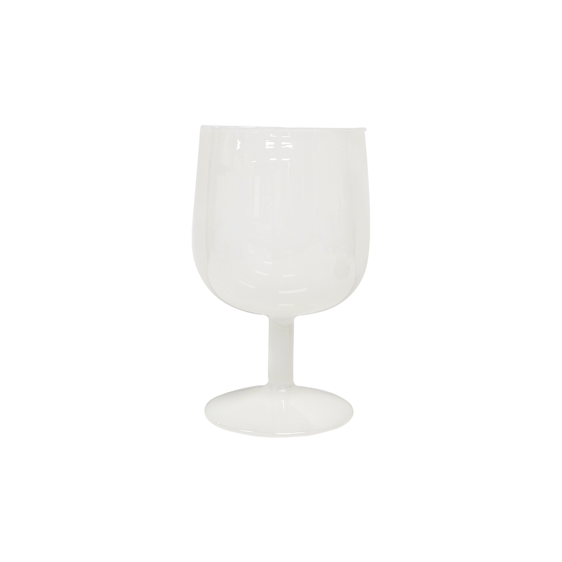 뉴티지 벨 고블렛 밀크글라스 내열유리 와인잔 화이트(Haulshome Newtage Glass Bell Goblet White)
