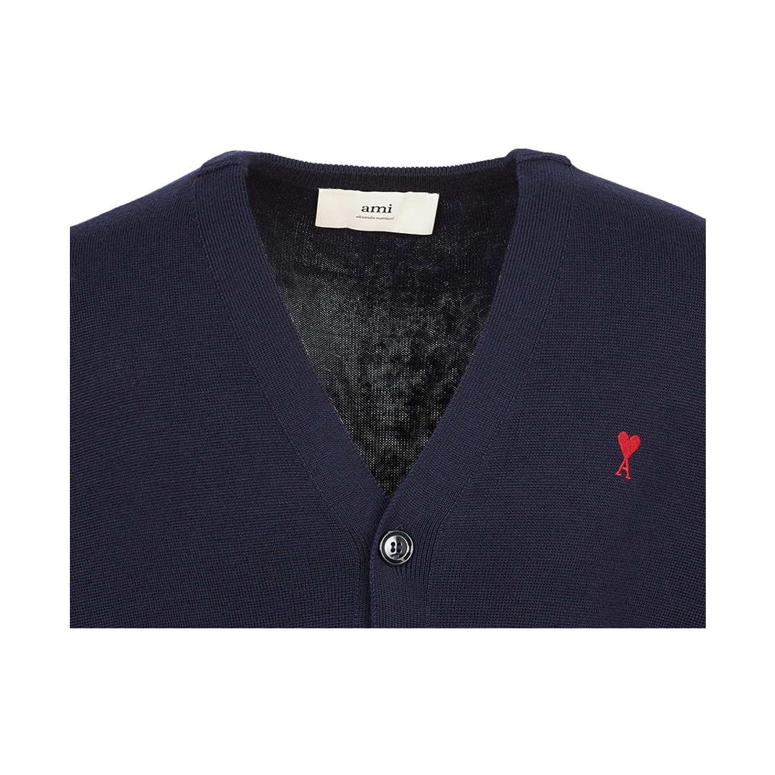[17% 쿠폰] 아미 가디건 네이비([17% 쿠폰] AMI Cardigan Navy) - 4