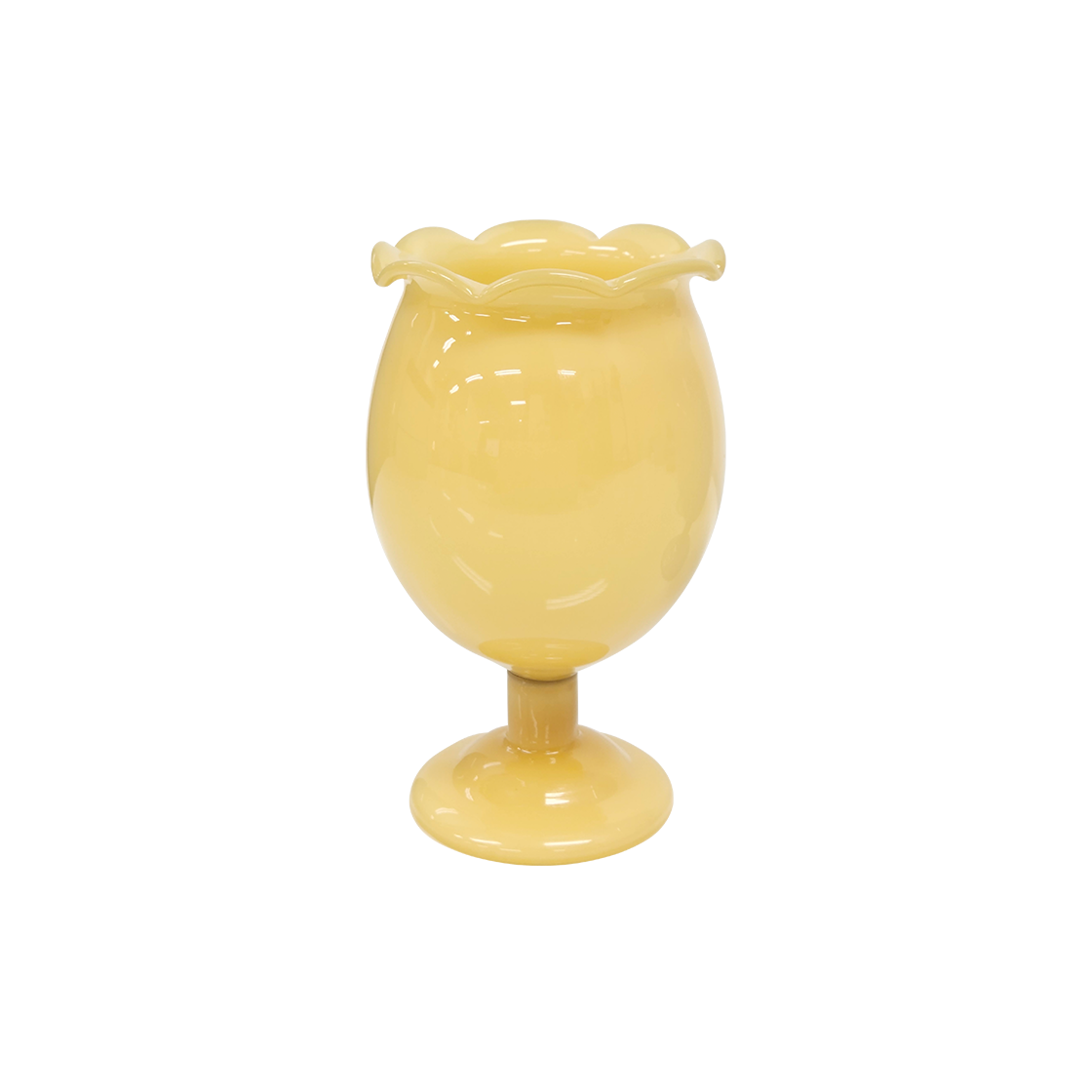 뉴티지 버드 고블렛 와인잔 옐로우(Haulshome Newtage Glass Bud Goblet Yellow)