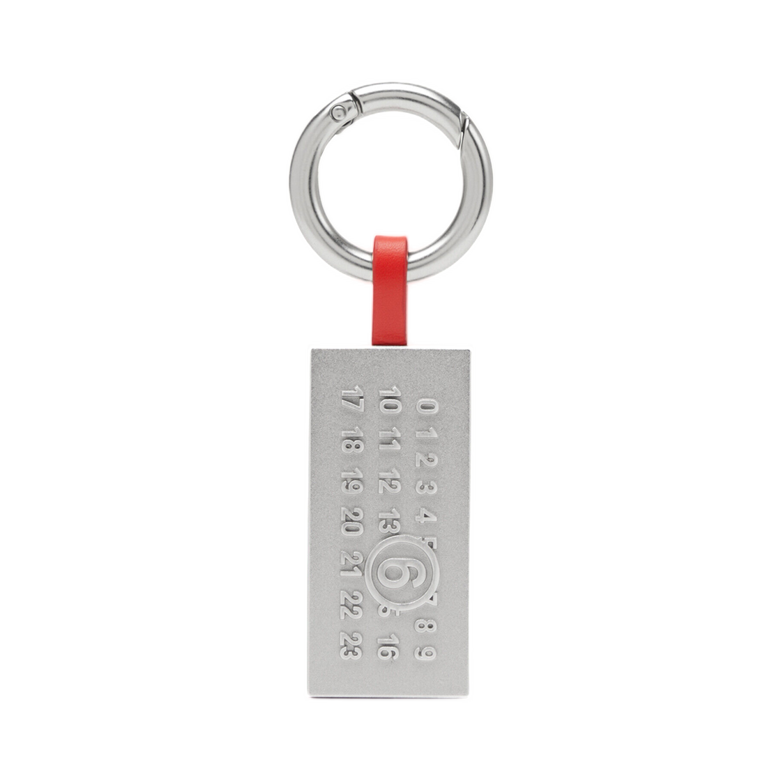 SA5UA0005P8885T4020 MM6 Maison Margiela Numeric Tag Keyring Papaya