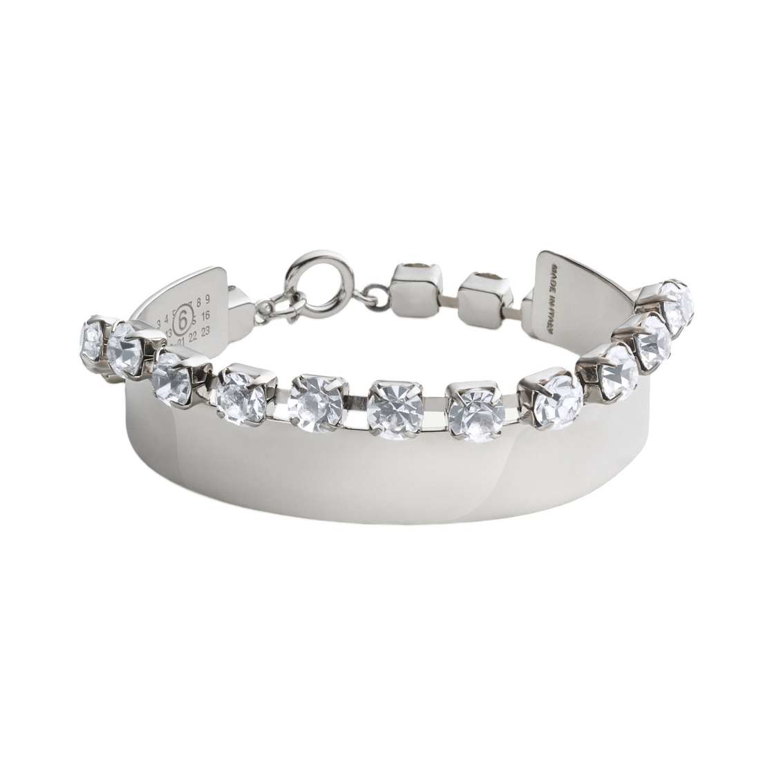 MM6 메종 마르지엘라 라인스톤 브레이슬릿 폴리쉬드 팔라디오(MM6 Maison Margiela Rhinestone Bracelet Polished Palladio)