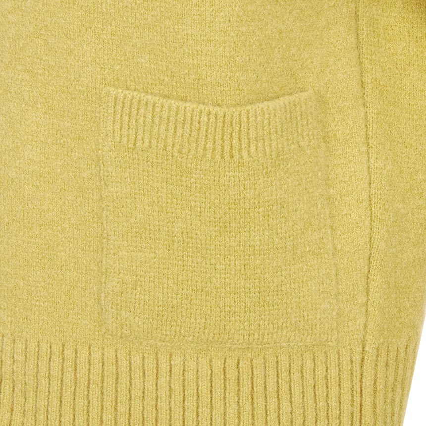 [17% 쿠폰] 아미 빅 하트 로고 알파카 니트 가디건 라임 그린 오프 화이트([17% 쿠폰] AMI de Coeur Cardigan in Alpaca Knit Lime Green Off White) - 6