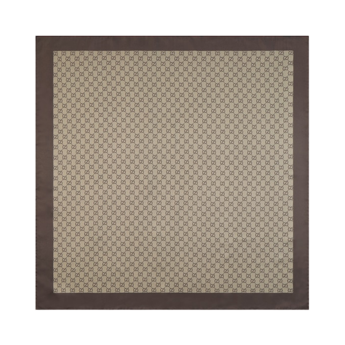 (W) 구찌 프린티드 실크 트윌 까레 카멜 브라운((W) Gucci Printed Silk Twill Carre Camel Brown) - 1