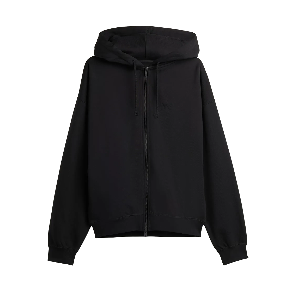 KA3107 Y-3 x Yohji Yamamoto Brushed Terry Zip Hoodie Black