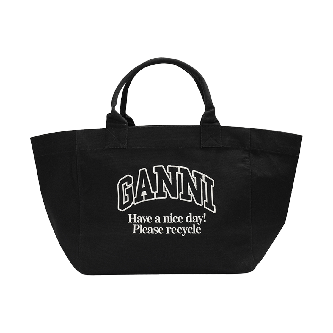 A6680-252 [20% 쿠폰] Ganni XXL Canvas Tote Bag Phantom
