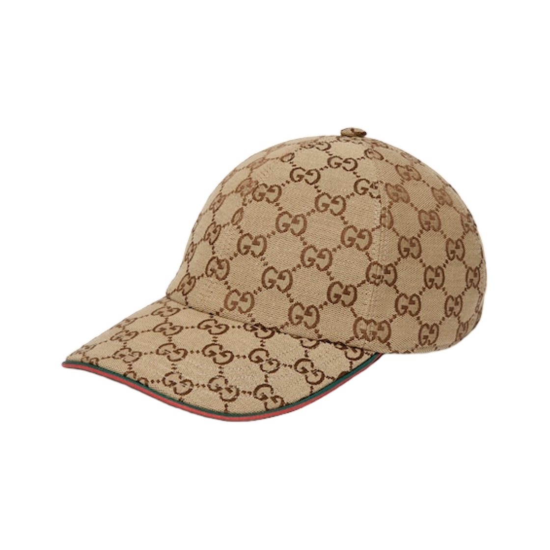 (W) 구찌 GG 캔버스 베이스볼 햇 브라운 라이트 브라운((W) Gucci GG Canvas Baseball Hat Brown Light Brown) - 1