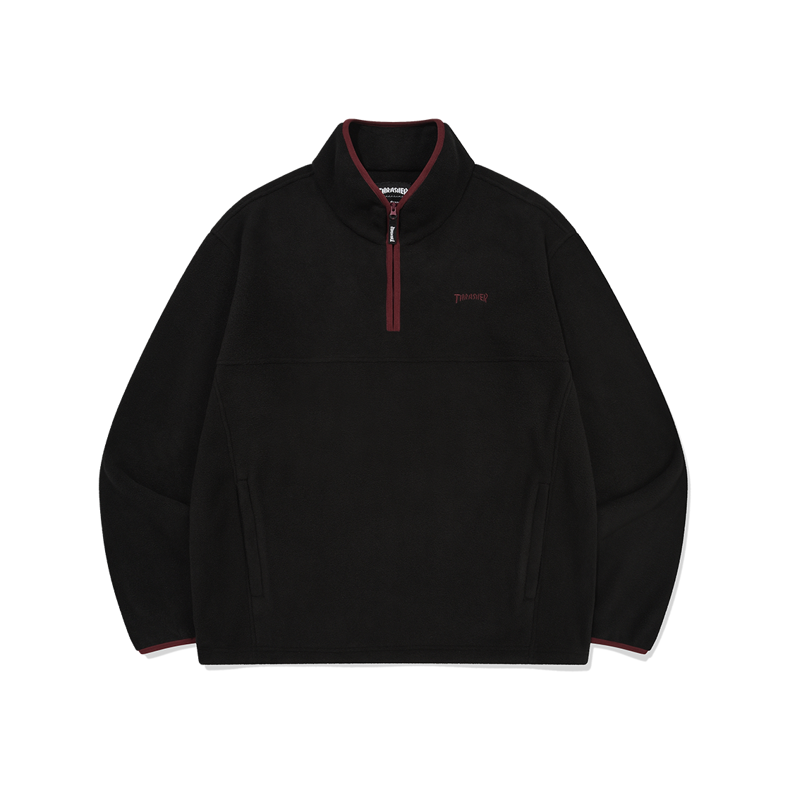 트레셔 다이아 플리스 하프집업 풀오버 블랙(THRASHER Dia Fleece Half Zip-Up Pullover Black)