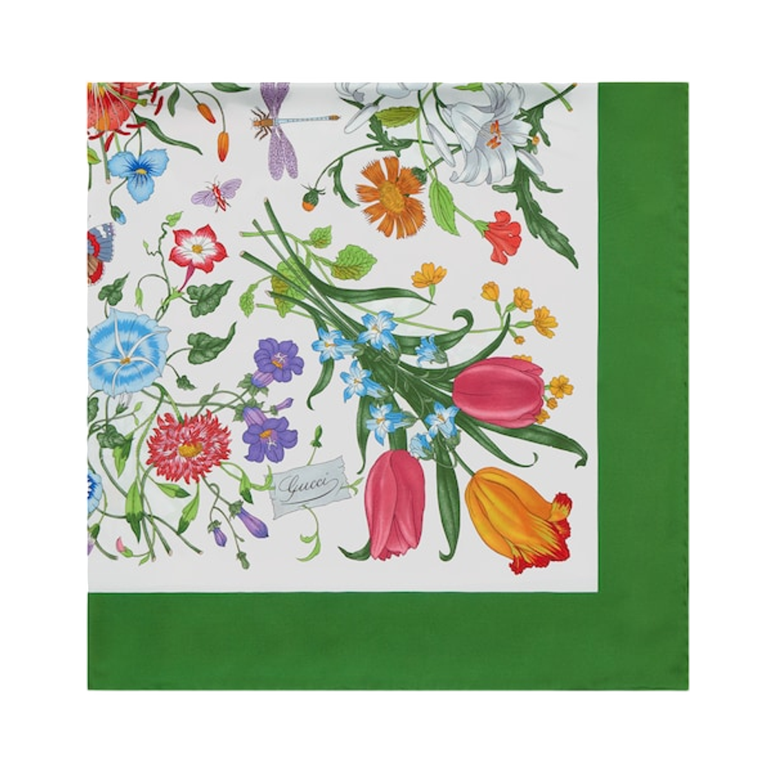 (W) 구찌 프린티드 실크 까레 멀티컬러((W) Gucci Printed Silk Carre Multicolor) - 1