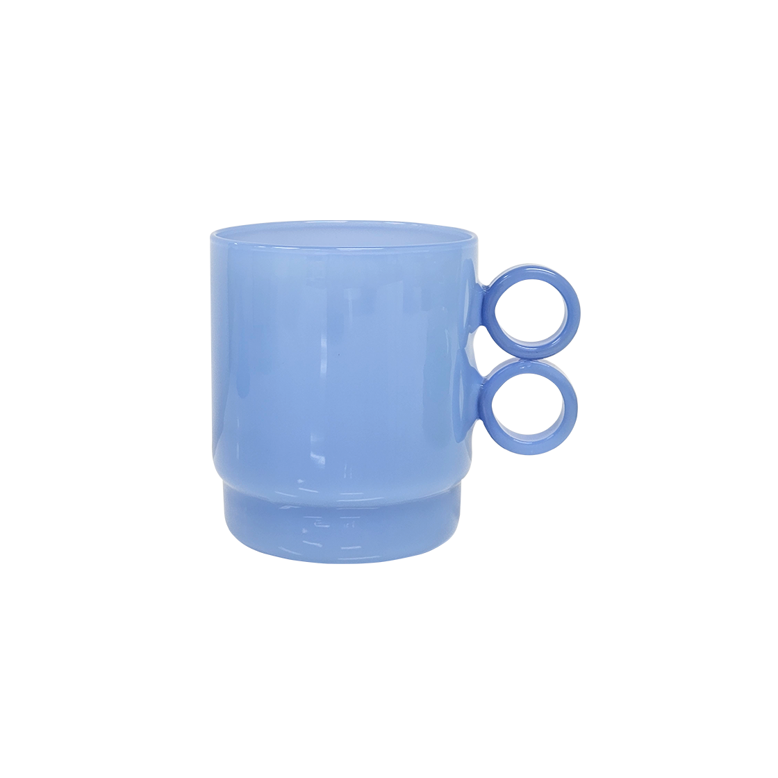 뉴티지 비비 머그잔 밀크글라스 내열 유리컵 마린(Haulshome Newtage Glass BB Mug Marine)