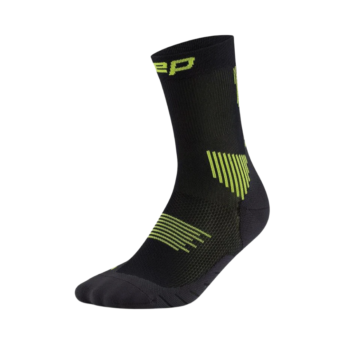 CEP 코어 런 컴프레션 미드 컷 삭스 블랙(CEP Core Run Compression Mid Cut Socks Black) - 3