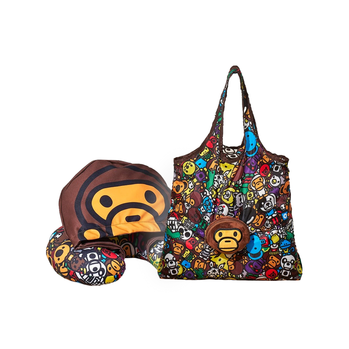 스타벅스 x 베이프 베이비 마일로 넥 필로우 & 폴더블 백 세트