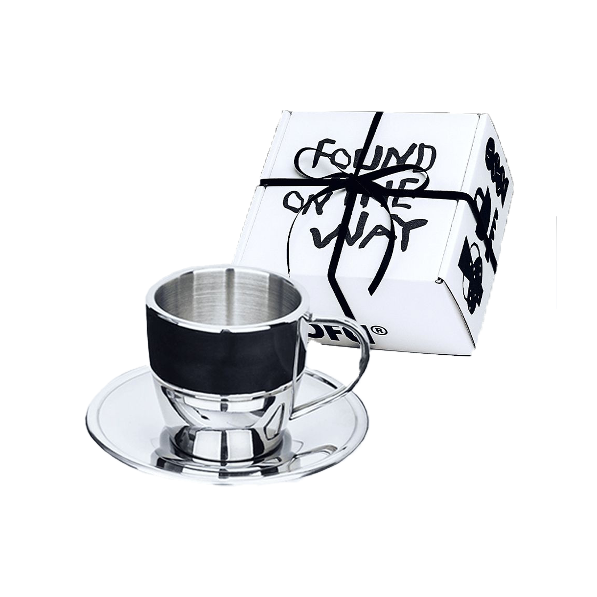 [3% 적립] 로파서울 스틸머그 컵 & 소서 세트 기프트 세트([3% 적립] LOFA SEOUL Steel Mug Cup & Saucer Gift SET)