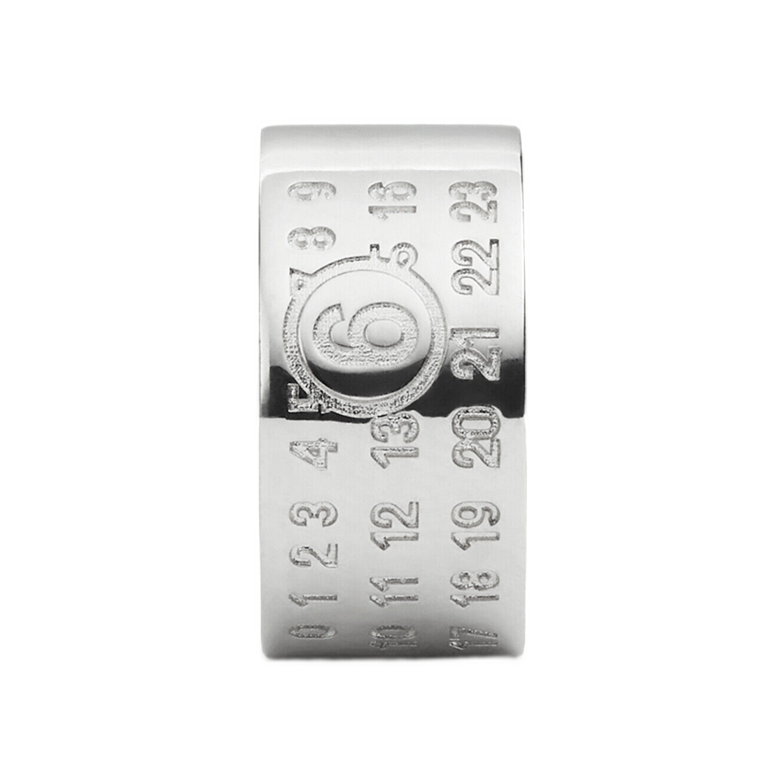 SM6VG0113P6469951 MM6 Maison Margiela Numeric Ear Cuff Polished Palladio
