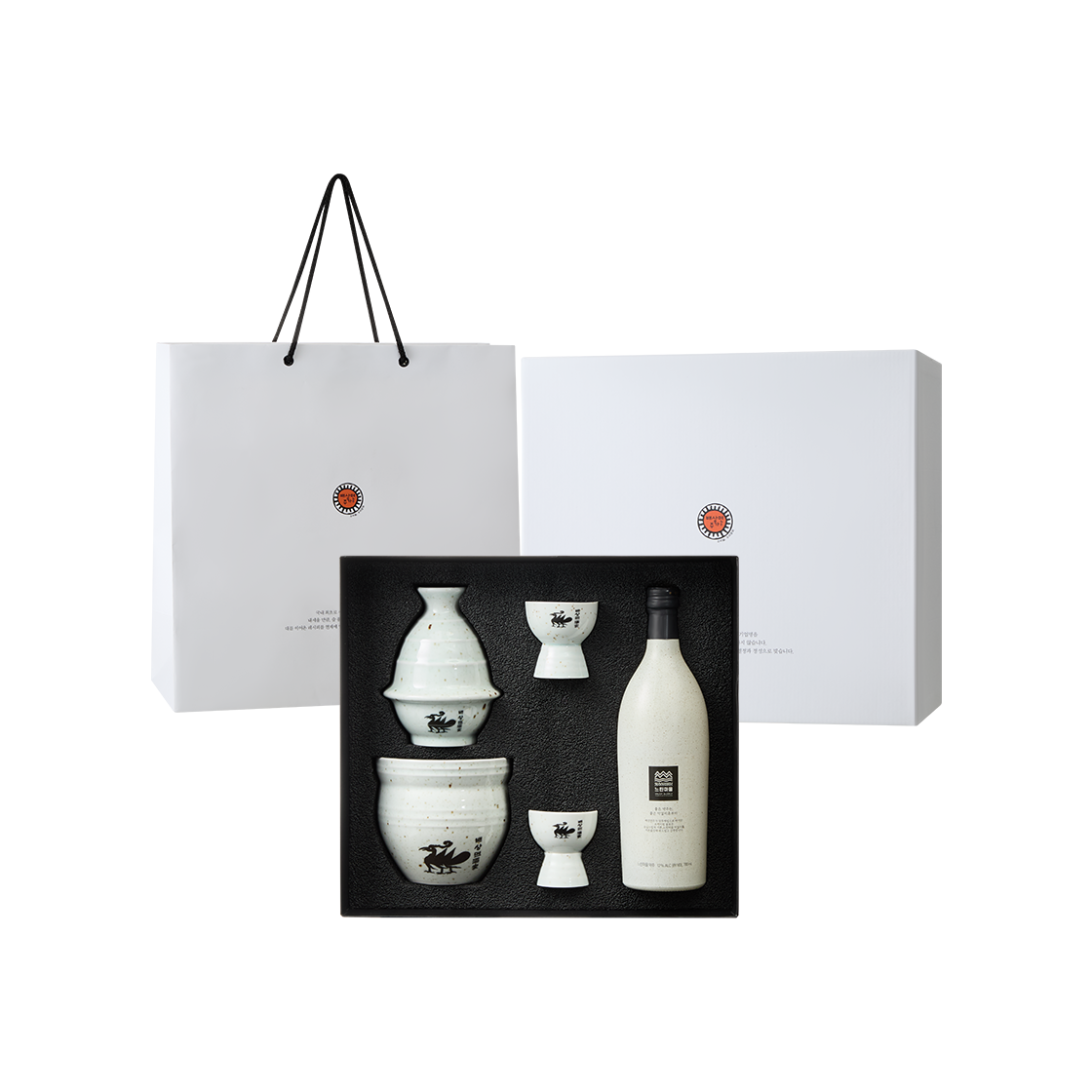 느린마을 느린마을약주 빙주기세트 12도 700ml 1병 술 선물세트(Slow village Yakju 700ml x 1 Btl. With Ice Chiller Liquor Gift Box)