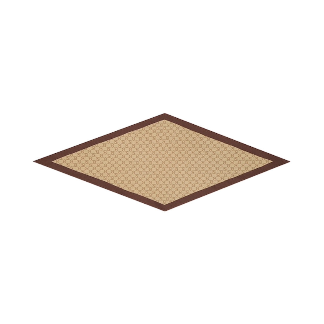 (W) 구찌 프린티드 실크 트윌 까레 브라운 라이트 브라운((W) Gucci Printed Silk Twill Carre Brown Light Brown) - 1