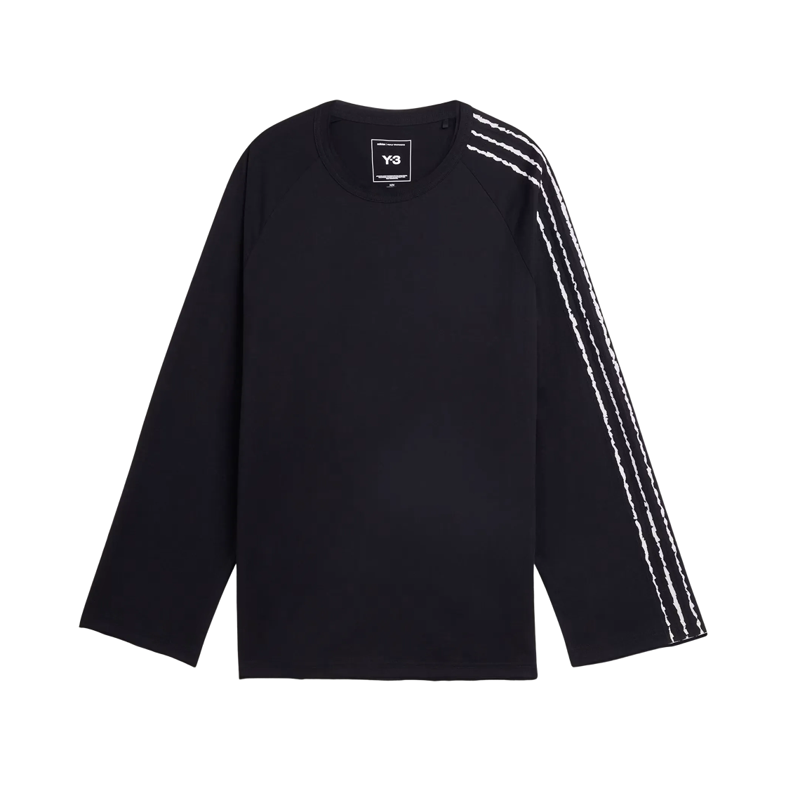 KQ9795 Y-3 x Yohji Yamamoto Re 3-Stripes L/S T-Shirt Black