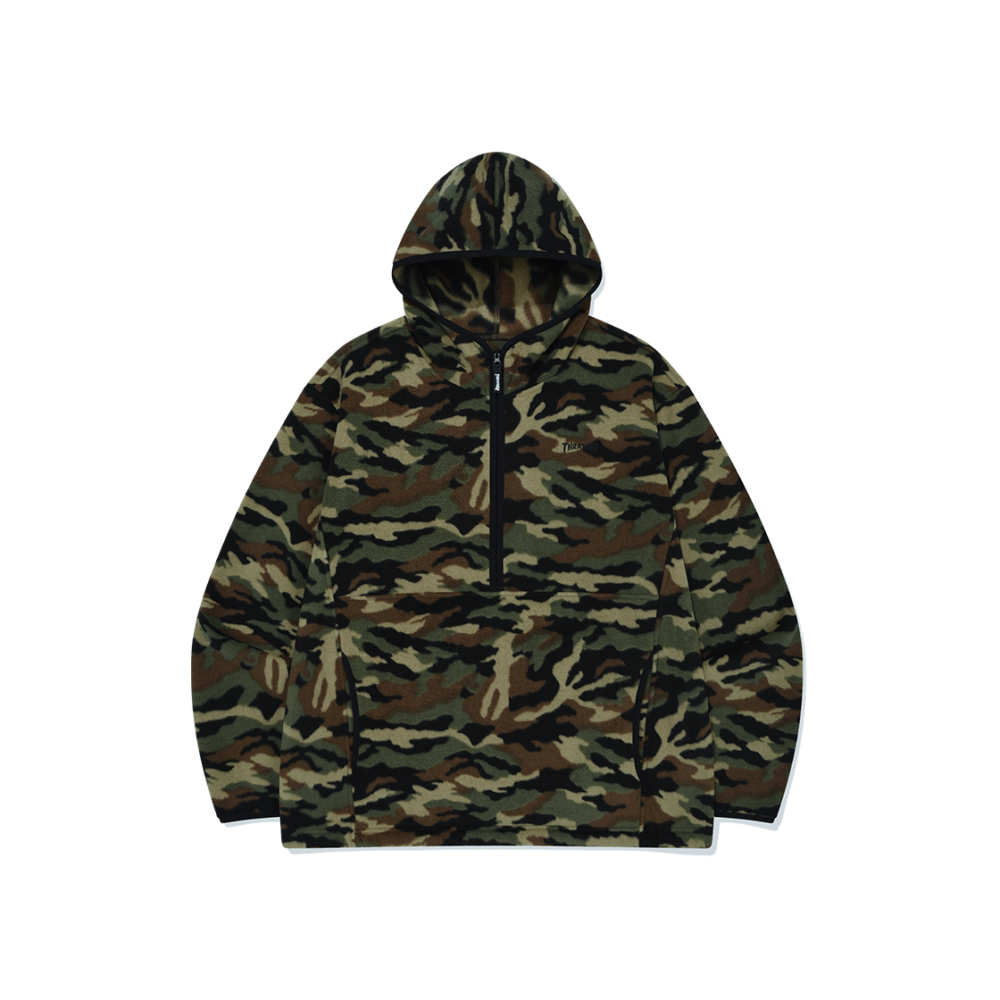 트레셔 매거진 플리스 하프집업 후디 카모(THRASHER Magazine Fleece Half Zip-Up Hoodie Camo)