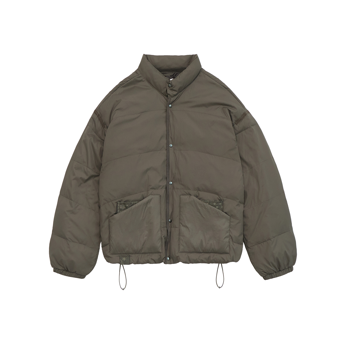 폴리테루 마이크로 스냅 퍼프 자켓 모카(Polyteru Micro Snap Puff Jacket Mocha)