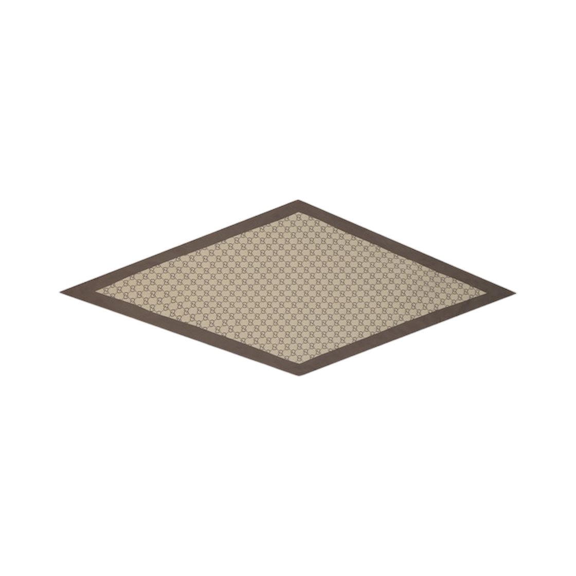 (W) 구찌 프린티드 실크 트윌 다이아몬드 스카프 카멜 브라운((W) Gucci Printed Silk Twill Diamond Scarf Camel Brown) - 1