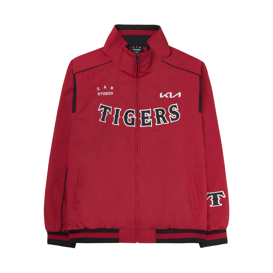 기아 타이거즈 x 아이앱 스튜디오 09 올드 춘추 점퍼 레드(Kia Tigers x IAB Studio 09 Old Spring Autumn Jumper Red)