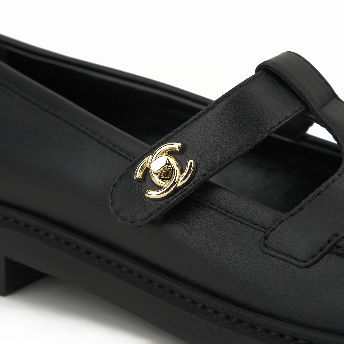 (W) 샤넬 로퍼 카프스킨 & 블랙((W) Chanel Loafers Calfskin & Black) - 7