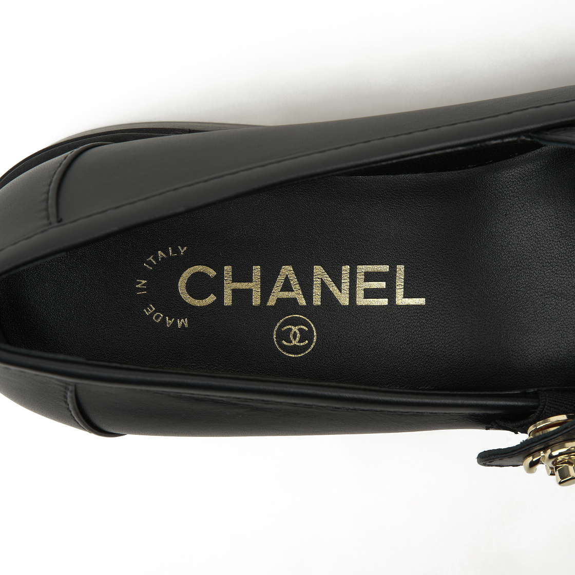 (W) 샤넬 로퍼 카프스킨 & 블랙((W) Chanel Loafers Calfskin & Black) - 8