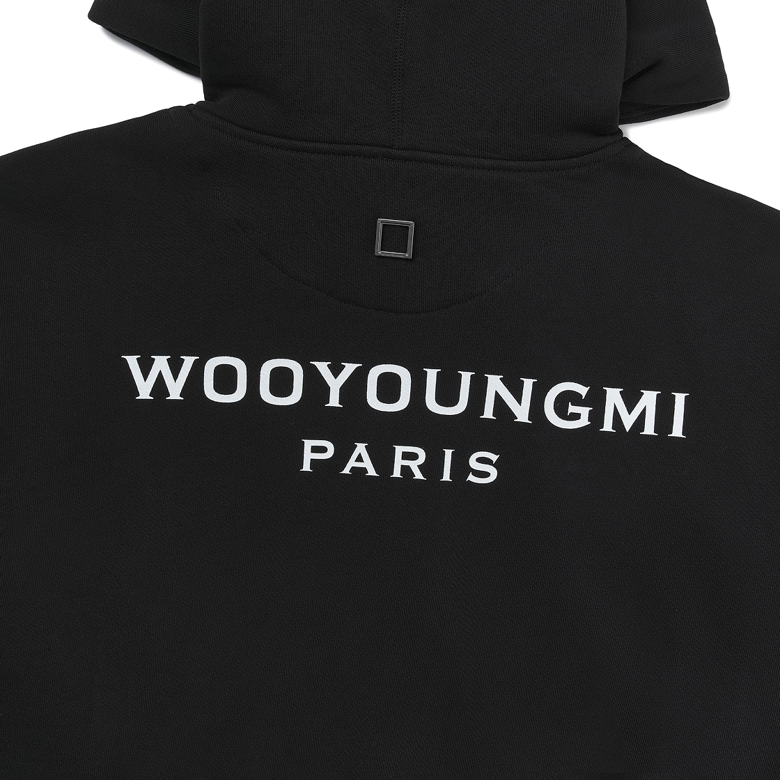 (W) 우영미 코튼 백로고 후드 티셔츠 블랙 - 25FW((W) Wooyoungmi Cotton Back Logo Hooded T-Shirt Black - 25FW) - 3
