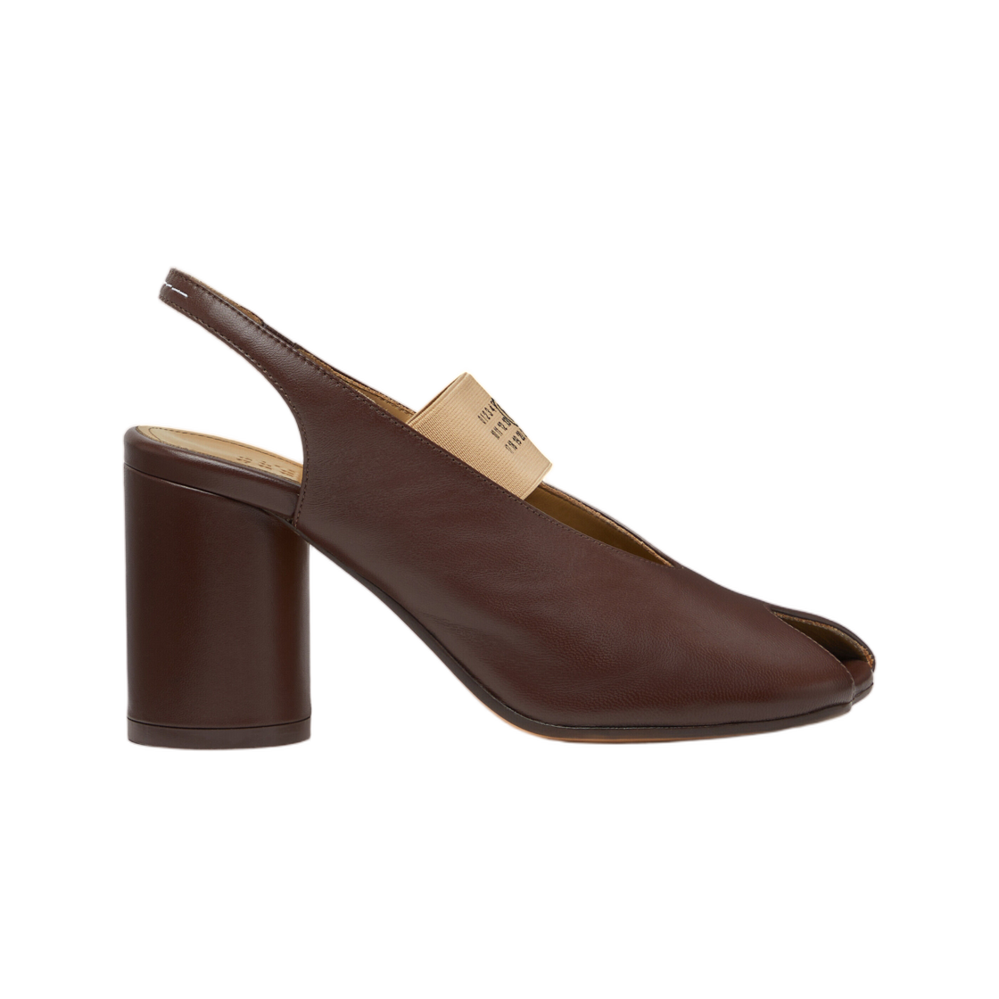 S59WP0213P3628T2259 MM6 Maison Margiela Anatomic Numeric Slingback Brown