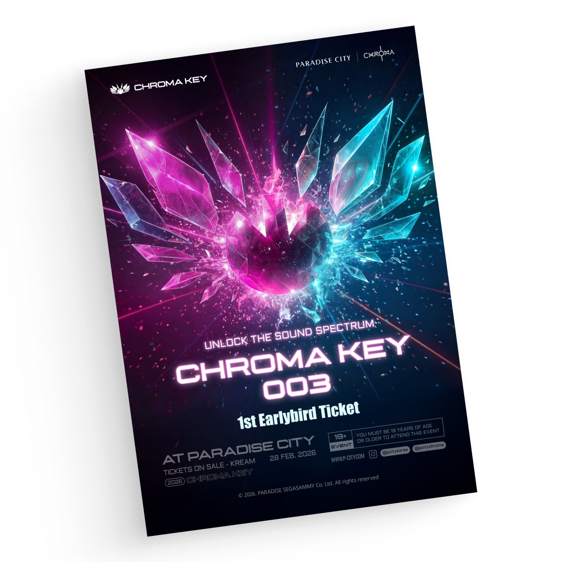 CHROMA03-TK01 CHROMA KEY 003 (NICKY ROMERO) 1st Earlybird Ticket