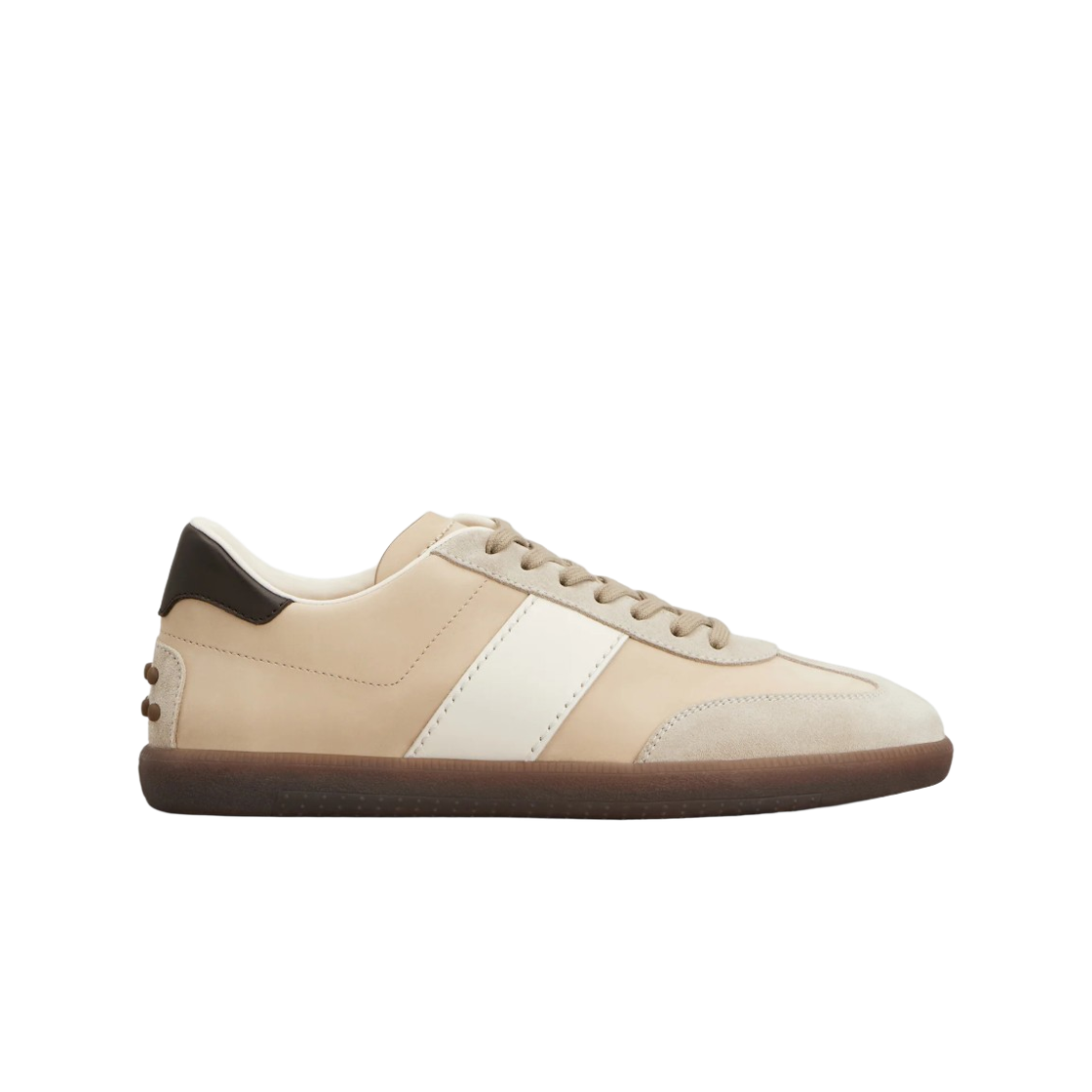 XXM68C0JF50V0SUP14 Tod's Tabs Sneakers in Suede e Nubuck Beige White