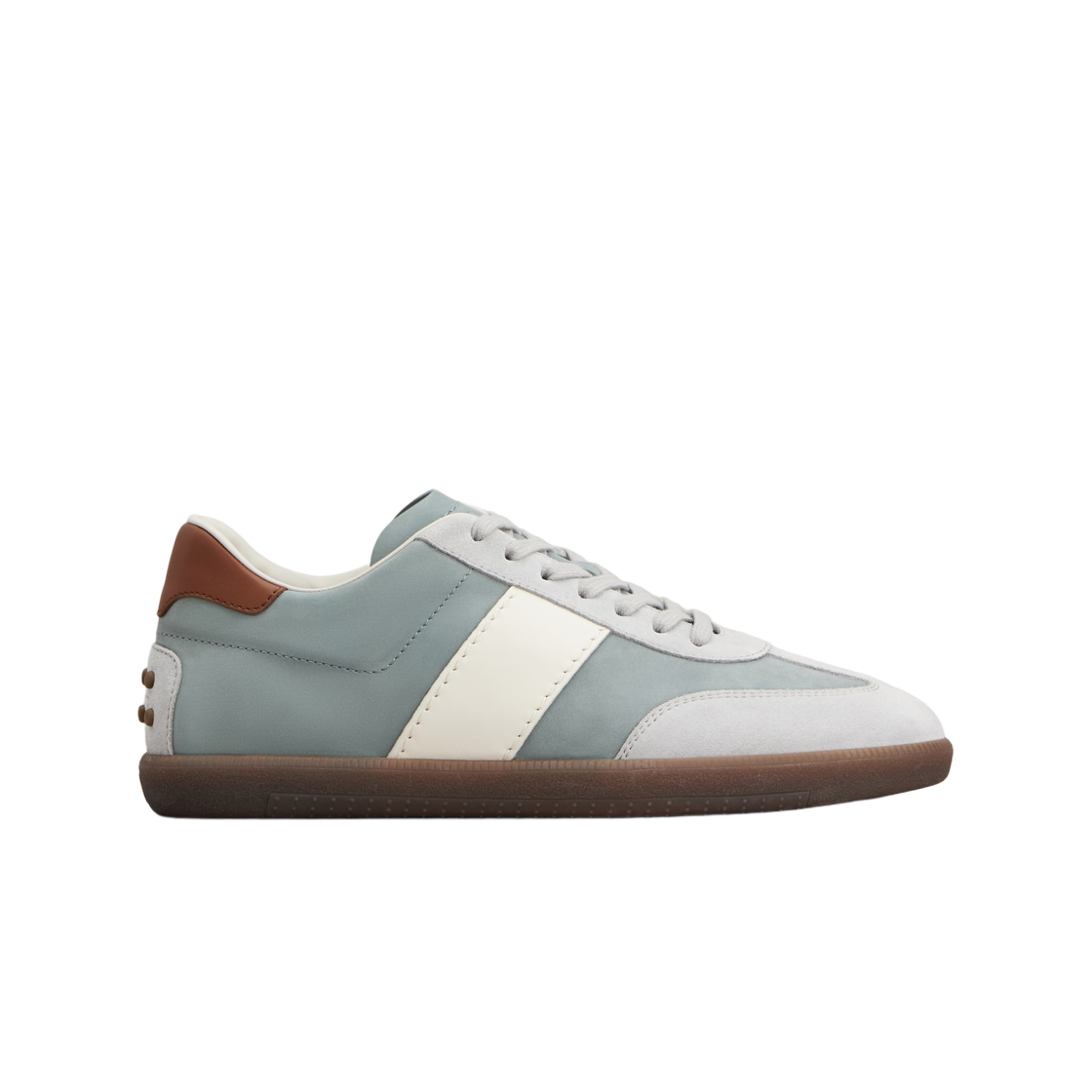 XXM68C0JF50V0SUP18 Tod's Tabs Sneakers in Suede Nubuck Grey Brown