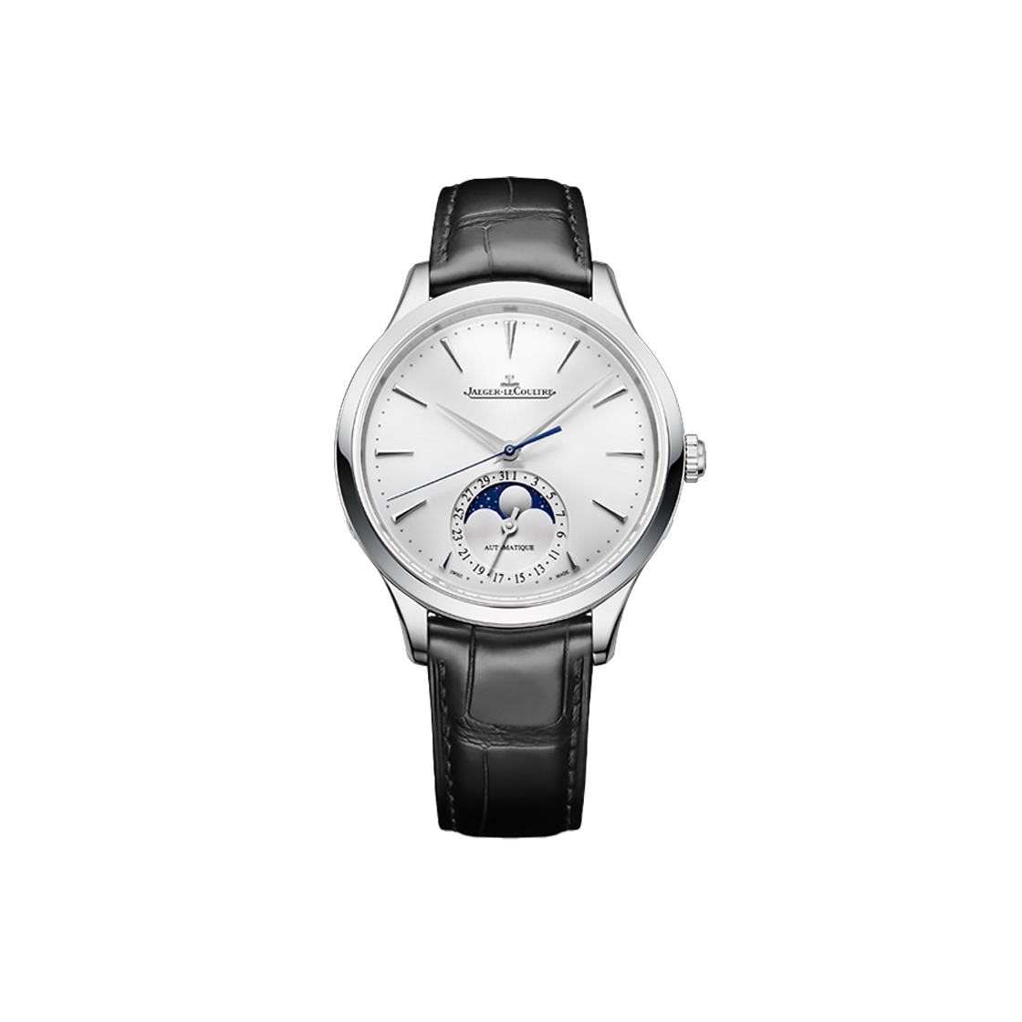 예거르쿨트르 마스터 울트라 씬 문페이즈 36-Q1248421 실버 그레이 바 NO.7272(Jaeger-LeCoultre Master Ultra Thin Moonphase 36-Q1248421 Silver Gray Bar No. 7272)