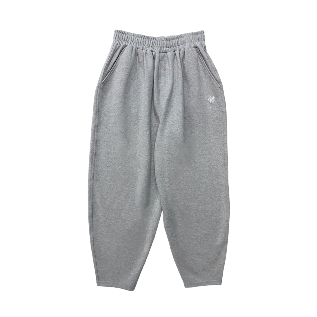 언더마이카 무.162 서클 로고 벌룬 핏 스웻 팬츠 멜란지 그레이(Undermycar Mu.162 Circle Logo Balloon Fit Sweat Pants Melange Gray)