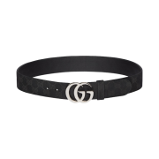 Gucci Flat Marmont Belt Black