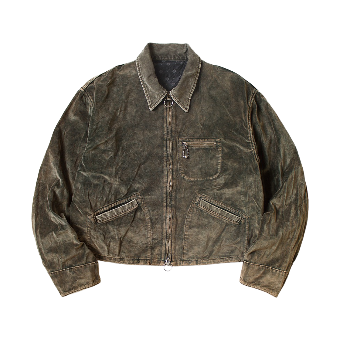 캐피탈 벨베틴 헌터 드리즐러 자켓 더티 다이드 브라운(Kapital Velveteen Hunter Drizzler Jacket Dirty Dyed Brown) - 1
