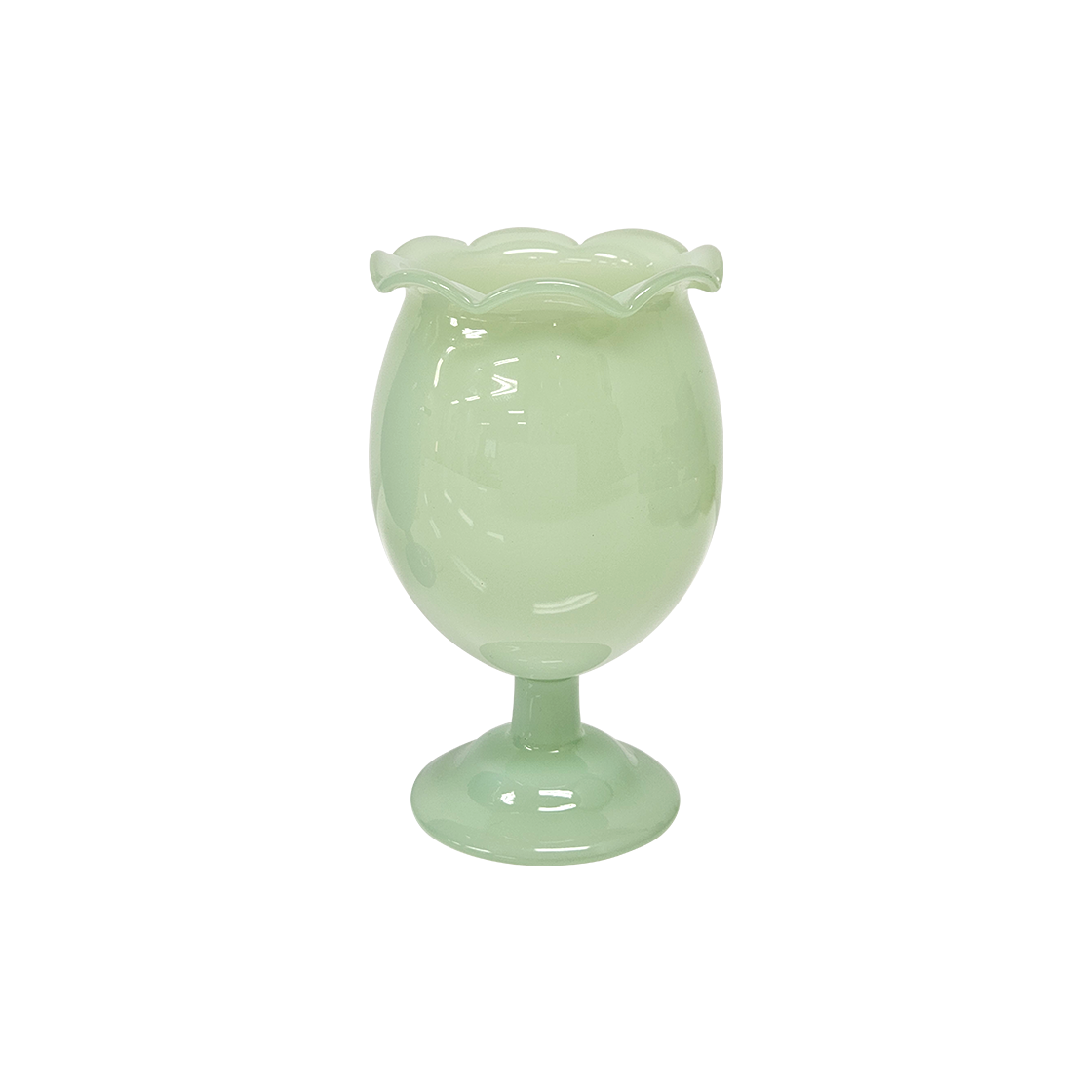 뉴티지 버드 고블렛 와인잔 민트(Haulshome Newtage Glass Bud Goblet Mint)