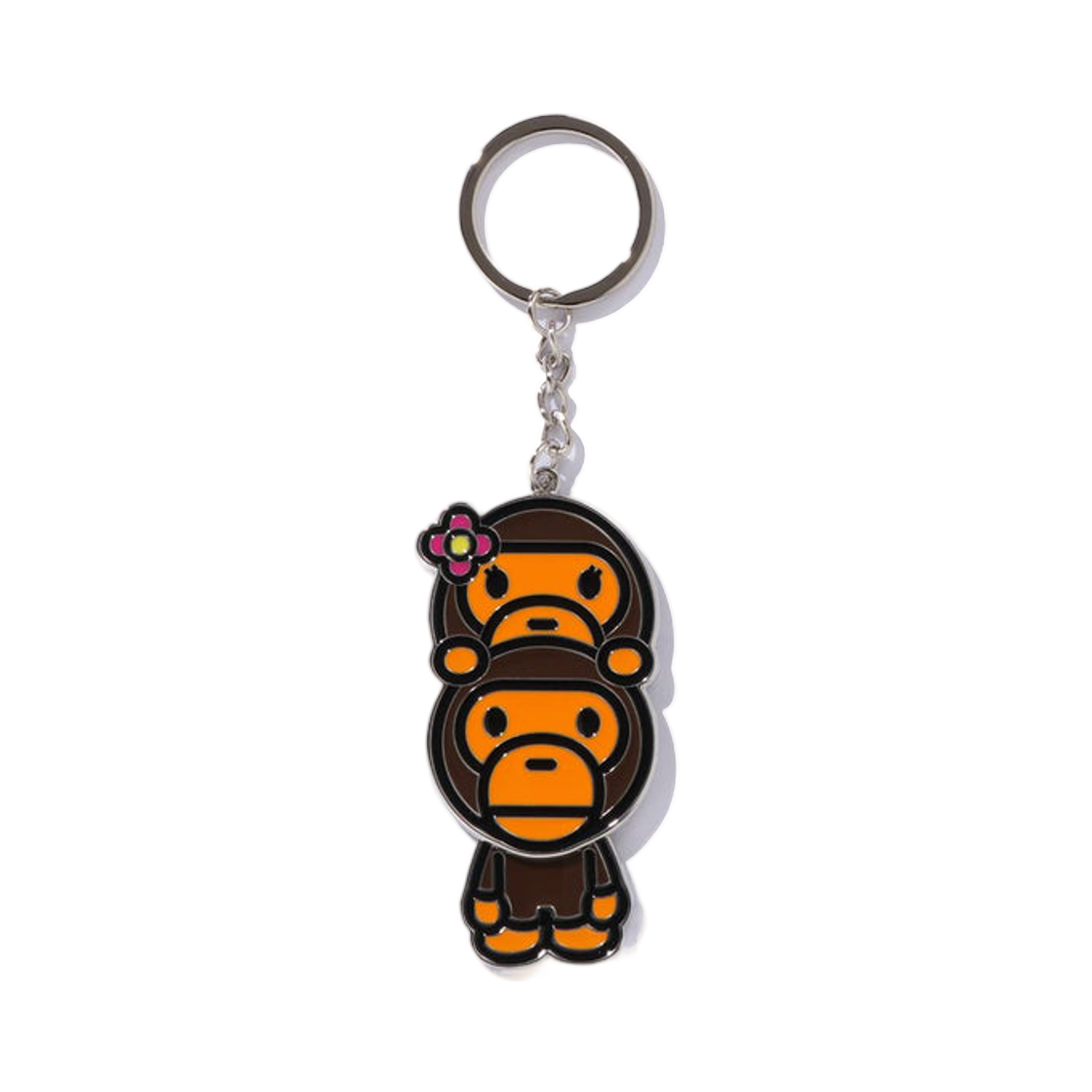 - BAPE Baby Lisa On Baby Milo Keychain Brown