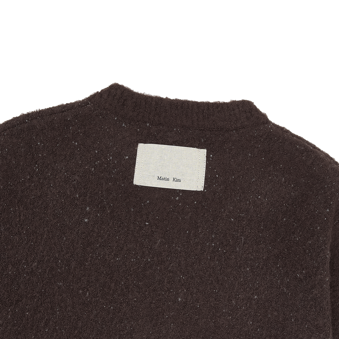 (W) 마뗑킴 마틴 포니 코니 니트 집업 브라운((W) Matin Kim Matin Poni Coni Knit Zip Up In Brown) - 4