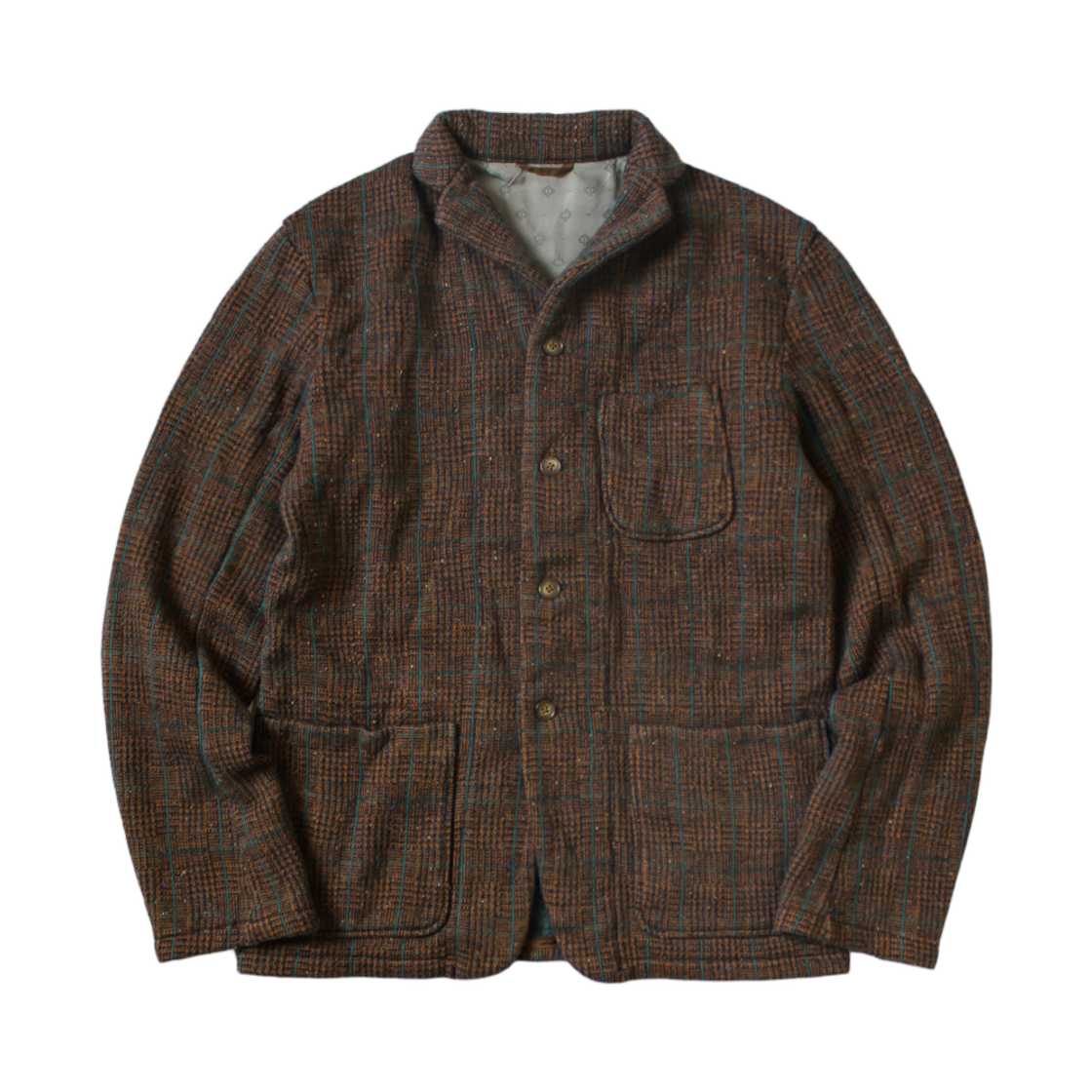 캐피탈 트위드 플리스 코베 자켓 브라운(Kapital Tweed Fleece Kobe-Jacket Brown) - 1