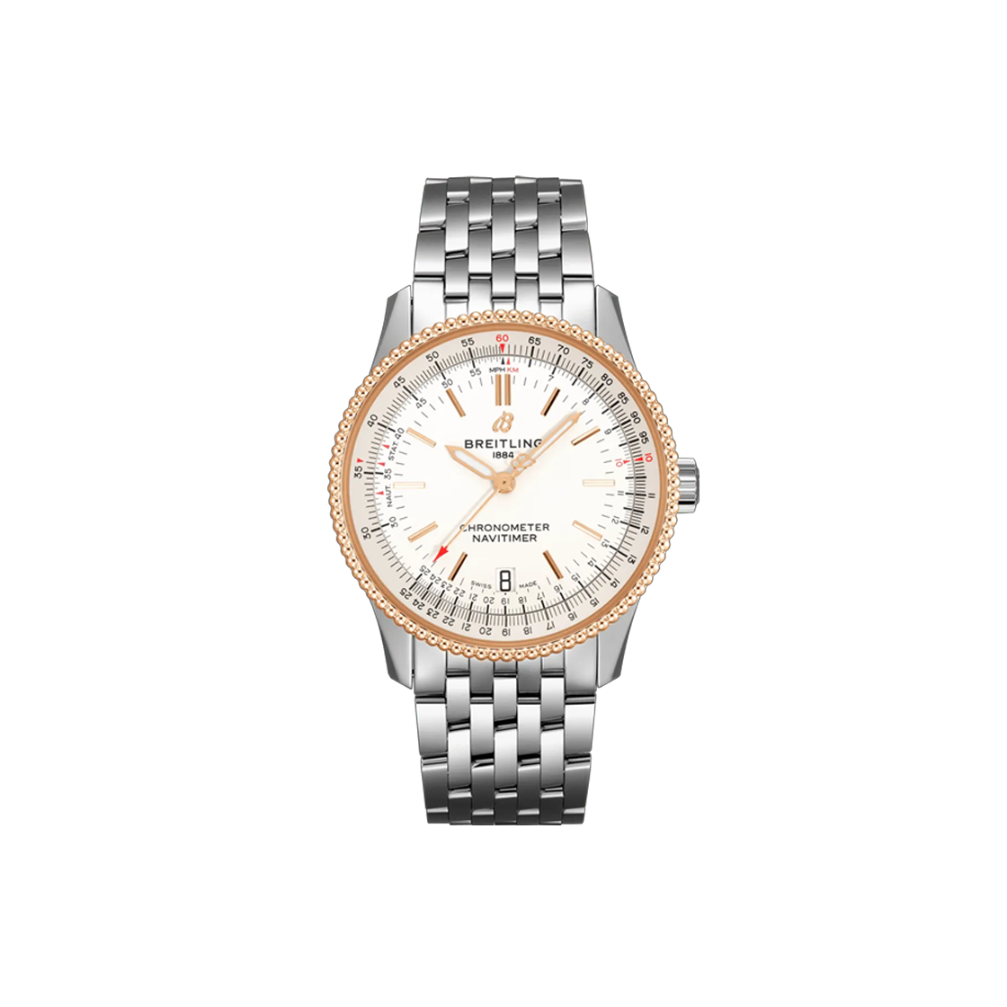 ITGGA65AMKWF Breitling Navitimer 38 Silver Bar Watch NO.7077
