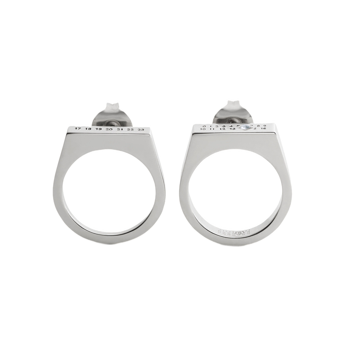 SM6VG0102P8859951 MM6 Maison Margiela Chevalier Earrings Polished Palladio