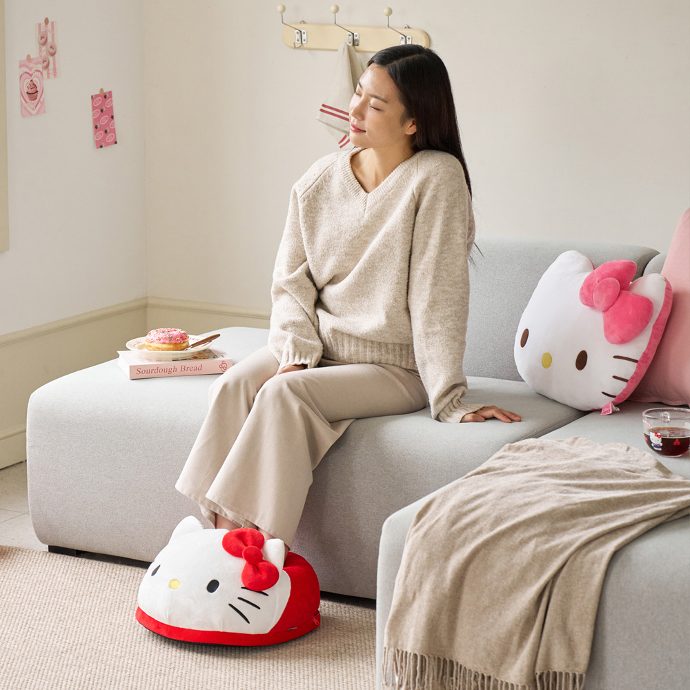 잉코 산리오 헬로키티 풋워머 USB 온열 발난로 찜질기(INKO Sanrio Hello Kitty USB Heated Foot Warmer) - 4
