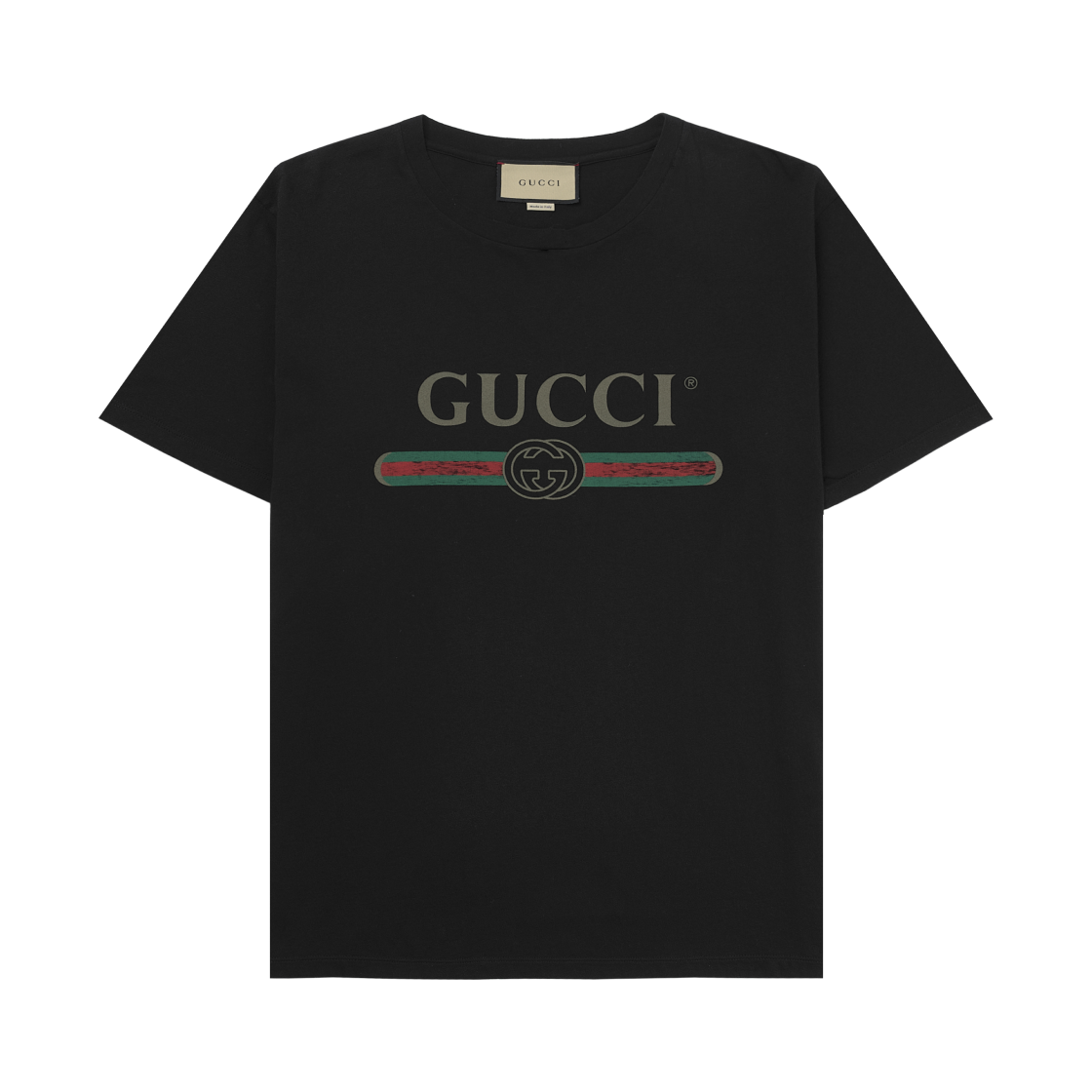 (W) 구찌 로고 오버사이즈 티셔츠 블랙((W) Gucci Logo Oversize T-Shirt Black) - 1