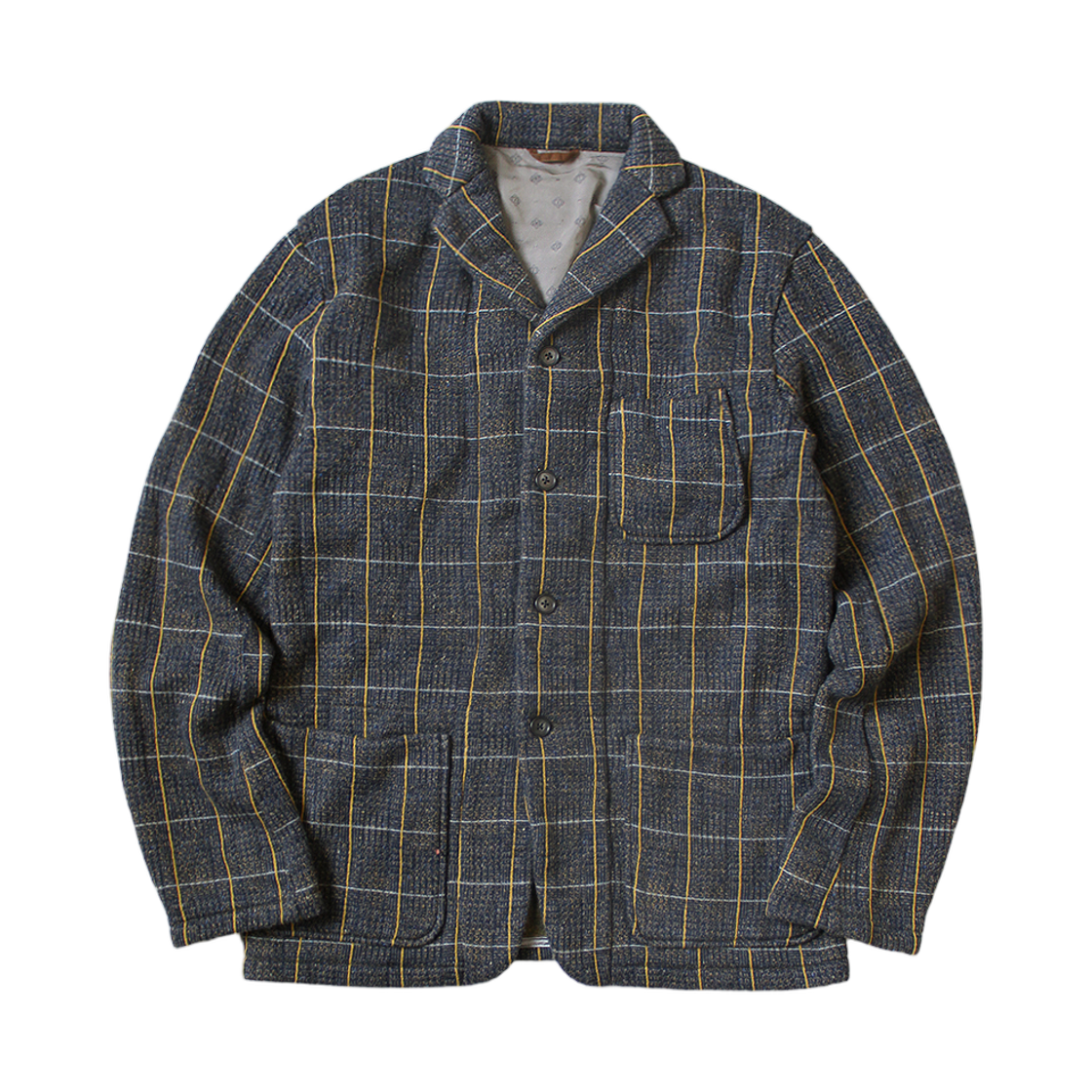 캐피탈 트위드 플리스 코베 자켓 그레이 옐로우(Kapital Tweed Fleece Kobe-Jacket Gray Yellow) - 1