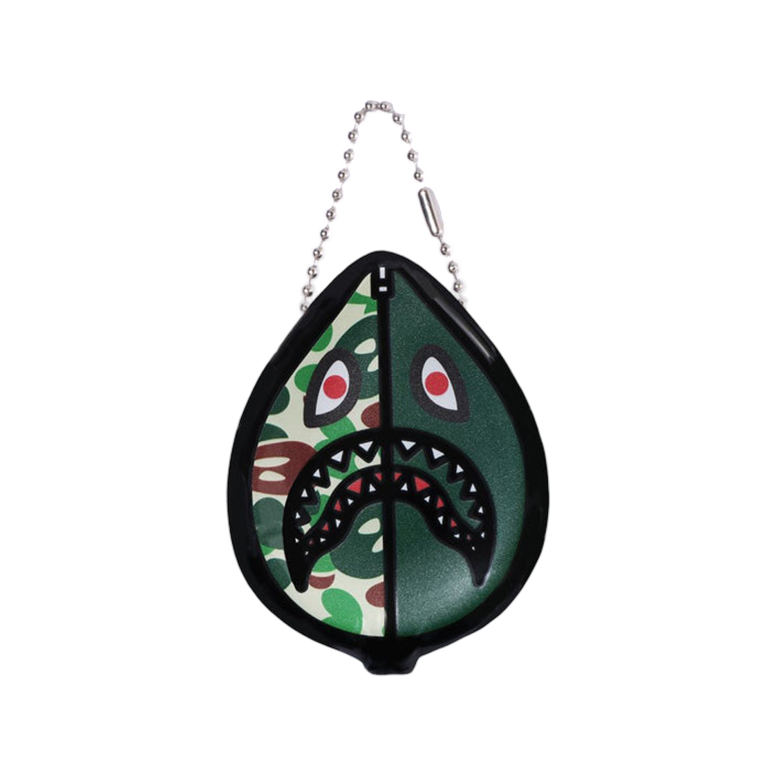 베이프 ABC 카모 마일로 샤크 코인 케이스 그린(BAPE ABC Camo Milo Shark Coin Case Green)