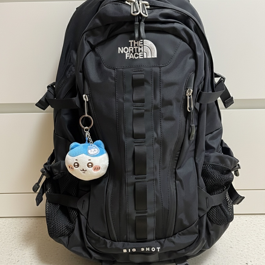 The North Face Big Shot Black 착용 스타일